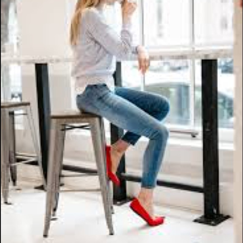 Rothys Cherry Red round toe flats size 8